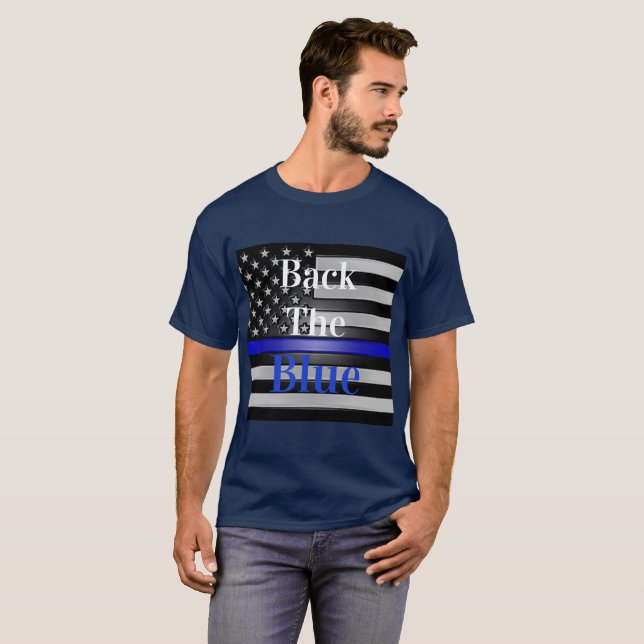 CAMISETA LÍNEA AZUL DELGADA (Anverso completo)