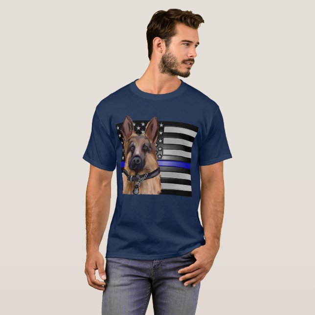 CAMISETA LÍNEA AZUL DELGADA (Anverso completo)