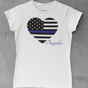 Camiseta Línea Azul delgada: Caza del tanque de la hija de