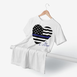 Camiseta Línea Azul delgada: El tanque de la policía a la m
