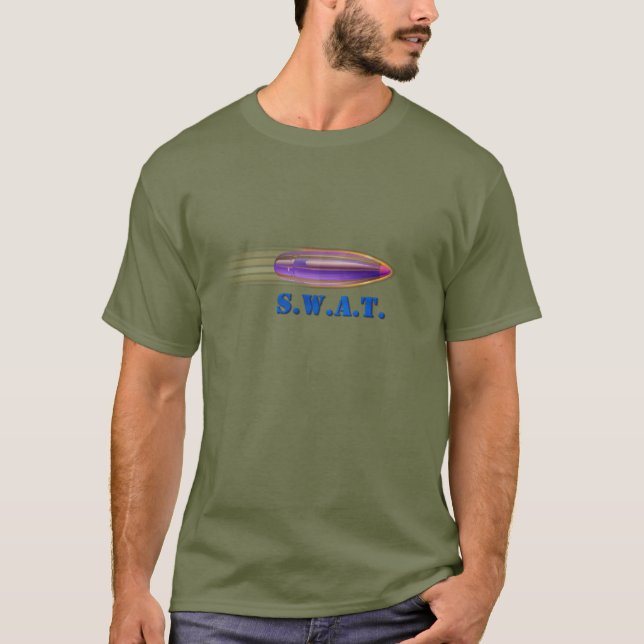Camiseta Línea Azul delgada - SWAT (Anverso)