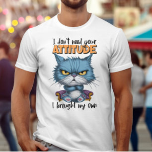 Camiseta Línea Azul Desafiante Con Palabras Rebeldes