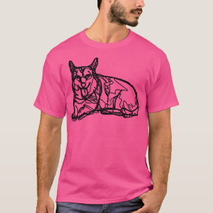 Camiseta Línea Corgi Dibujando Tonelada El Martes Perro