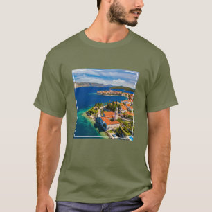 Camiseta Línea costera Ciudad de Korcula, isla de Korcula