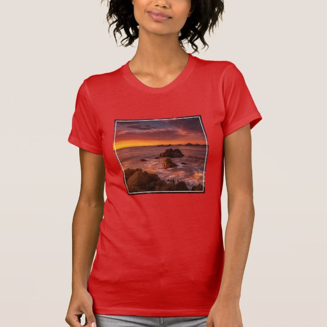 Camiseta Línea costera | Sunset Pacific Grove Carmel Califo (Anverso)