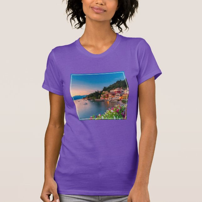 Camiseta Línea costera | Varenna, Lombardía, Italia (Anverso)