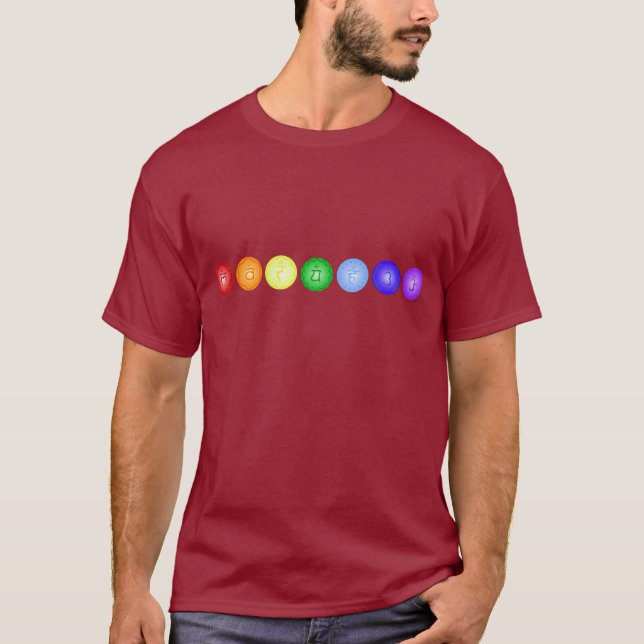 Camiseta Línea de 7 Chakras (Anverso)