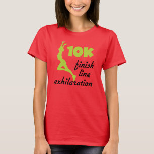 Camiseta Línea de acabado verde de 10.000