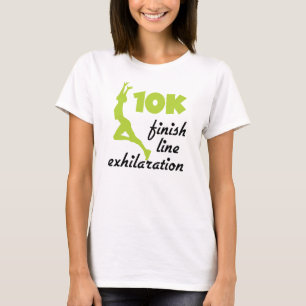 Camiseta Línea de acabado verde de 10.000