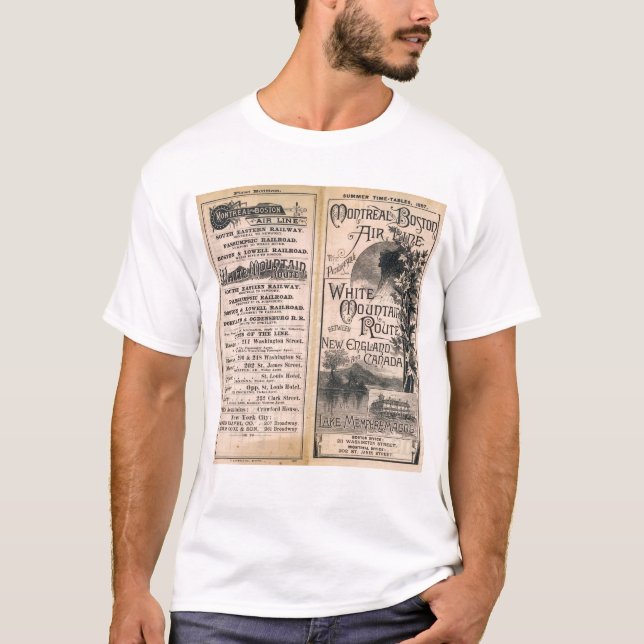 Camiseta Línea de aire de Montreal y de Boston (Anverso)