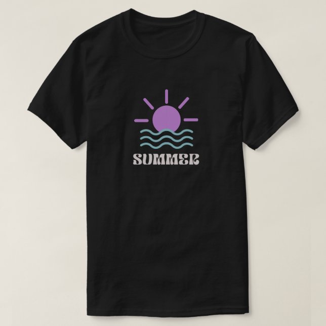 Camiseta Línea de arte de verano (Diseño del anverso)