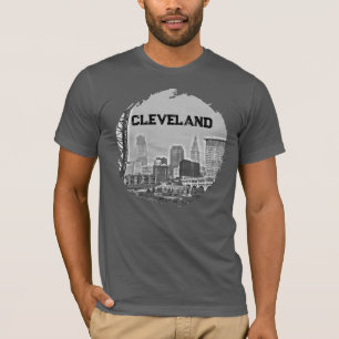 Camiseta Línea de arte fotográfico Cleveland