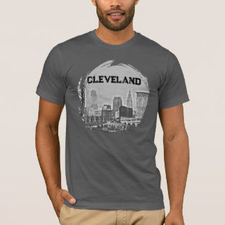 Camiseta Línea de arte fotográfico Cleveland