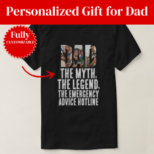 Camiseta Línea de ayuda de consejos mito leyenda papá