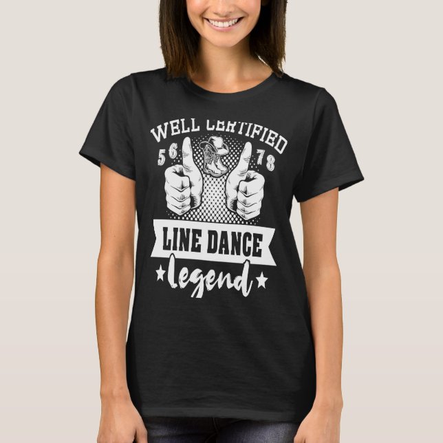 Camiseta Línea de bailarina de línea de línea de bailarín d (Anverso)