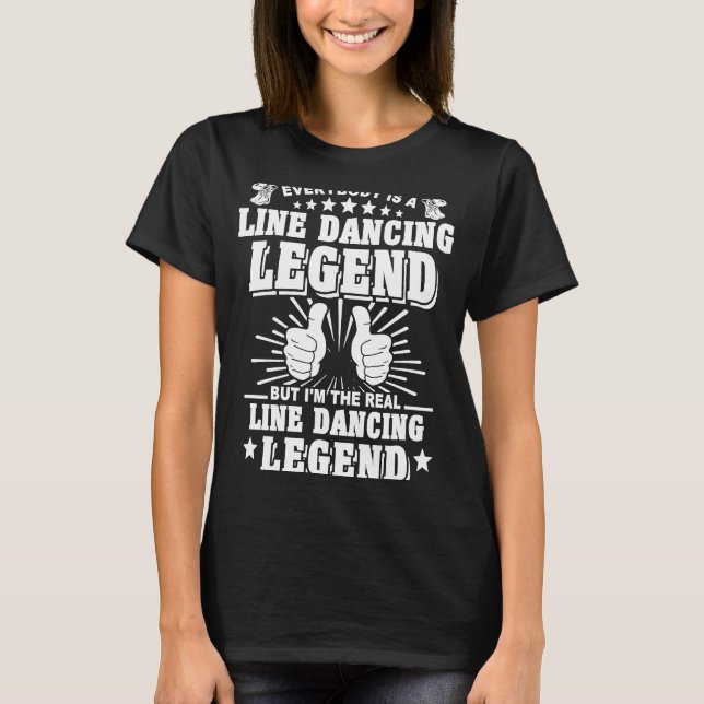 Camiseta Línea de baile de bailes de línea Dance Line Dance (Anverso)