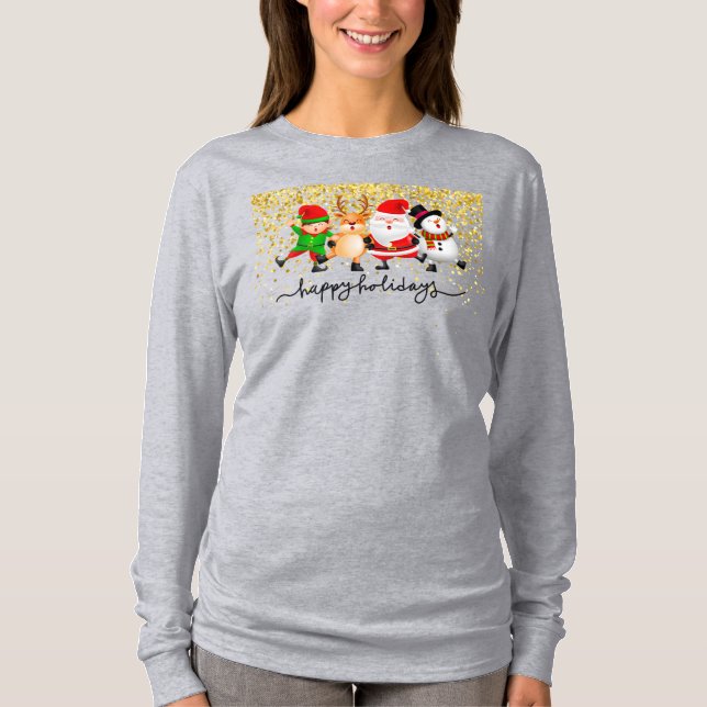 Camiseta Línea de baile de navidades (Anverso)