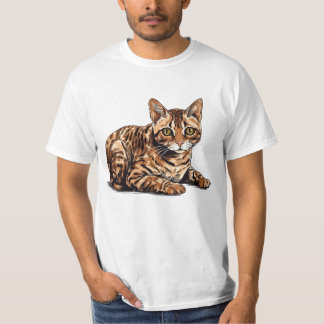 Camiseta Línea de Bengala: Diseño de Amante del Gato Jugati