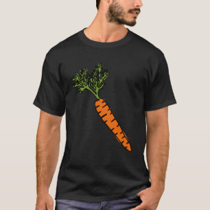 Camiseta LÍNEA DE CARROTA Alimentos saludables Vegetales Yu