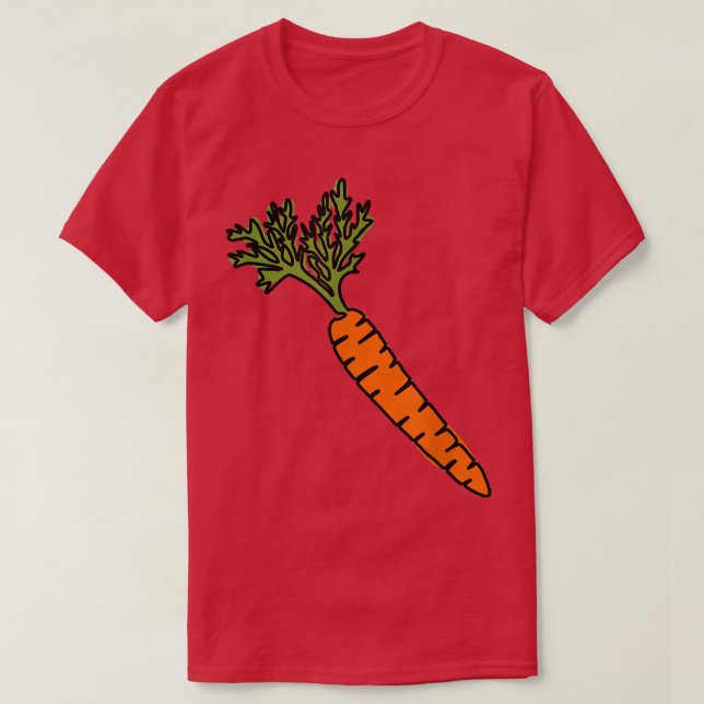 Camiseta LÍNEA DE CARROTA ARTE Alimentos saludables Vegetal (Diseño del anverso)