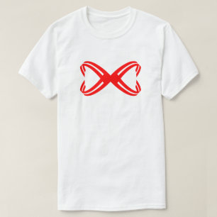 Camiseta Línea de cinta elegante Letra X Monograma