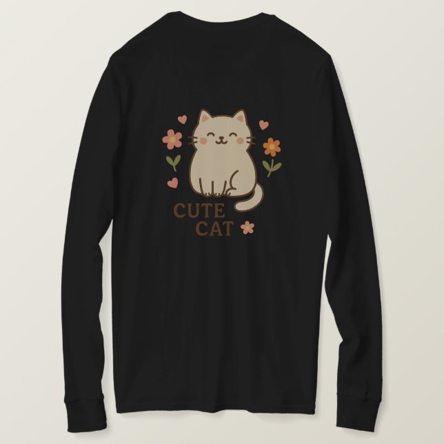 Camiseta Línea de costa en flor (Reverso del diseño)