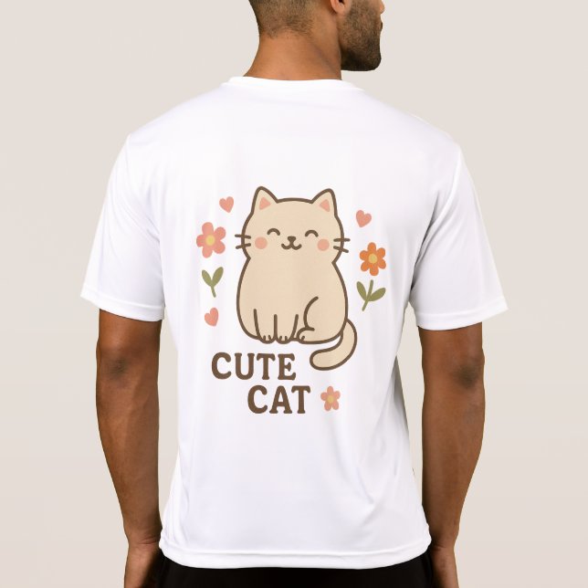 Camiseta Línea de costa en flor (Reverso)
