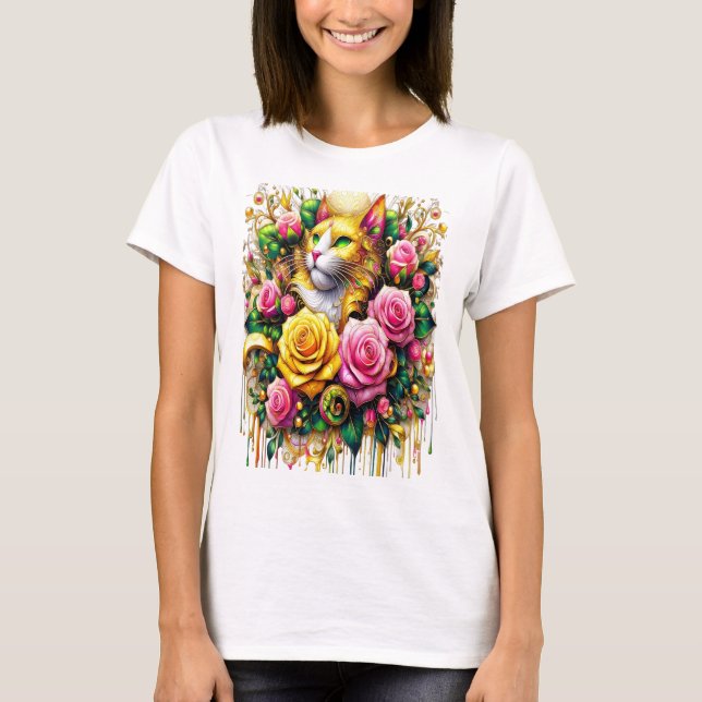 Camiseta Línea de costa en medio de un floreciente florecim (Anverso)
