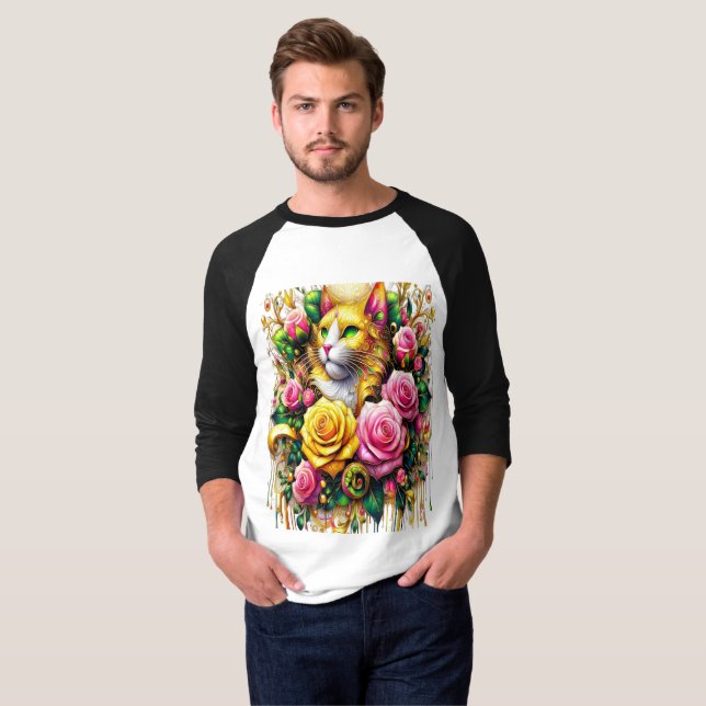 Camiseta Línea de costa en medio de un floreciente florecim (Anverso completo)