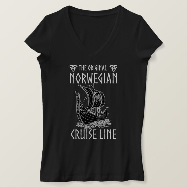 Camiseta Línea de crucero noruega original - Viaje nostálgi (Anverso del diseño)