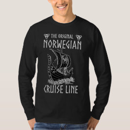 Camiseta Línea de crucero noruega original - Viaje nostálgi