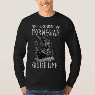 Camiseta Línea de crucero noruega original - Viaje nostálgi