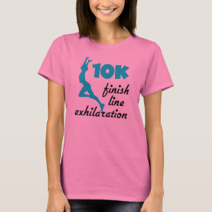 Camiseta Línea de finalización de 10.000 Aqua