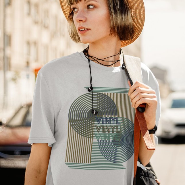 Camiseta Línea de grabación retro Art Modern Vinyl (Subido por el creador)