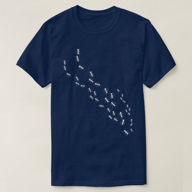 Camiseta Línea De Hormigas De Hormiga (Diseño del anverso)