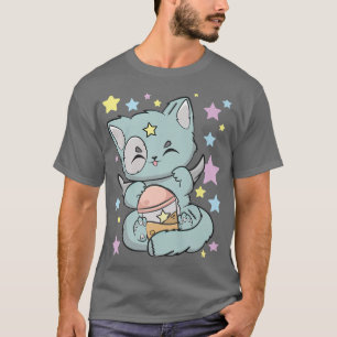 Camiseta Línea De Kei De Hadas Con Boba Anime Kitten Para C