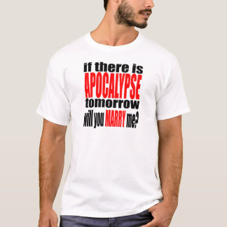 Camiseta línea de la apocalipsis propuesta de matrimonio de