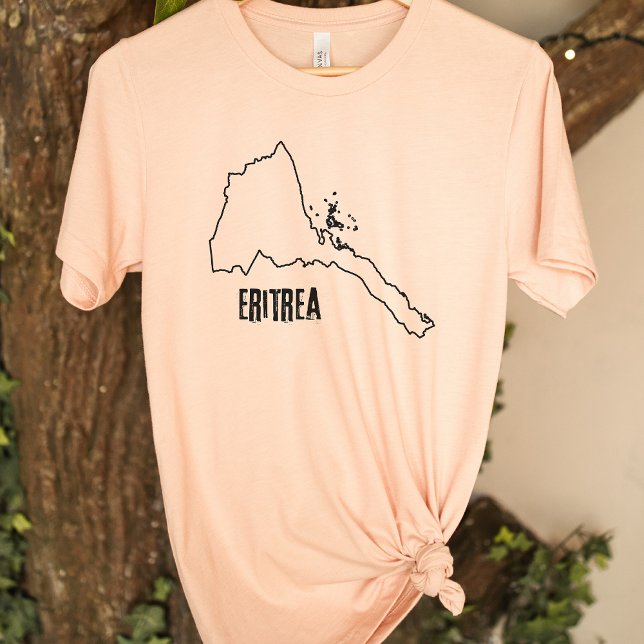 Camiseta Línea de mapa nacional de Eritrea Esquema nacional (Subido por el creador)