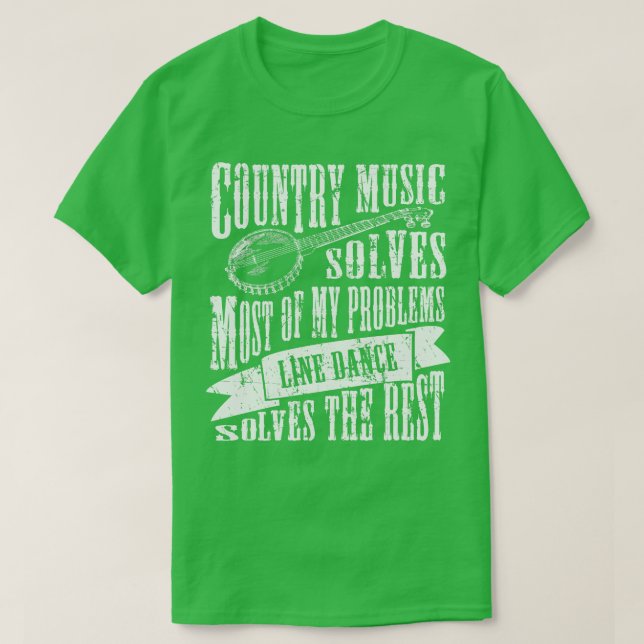 Camiseta Línea de música country Dance Western Dance (Diseño del anverso)