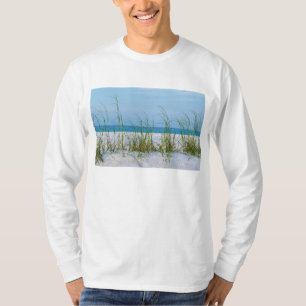 Camiseta Línea De Oats Marinos En Arena Blanca
