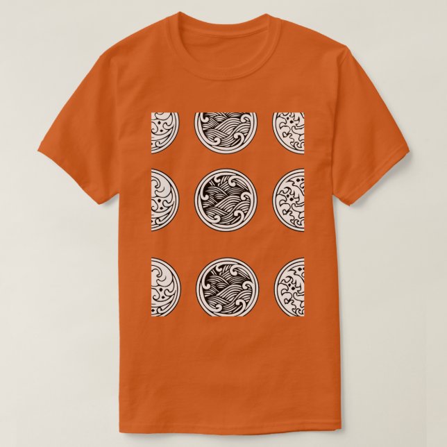 Camiseta Línea de ola de agua de china en Japón (Diseño del anverso)