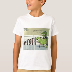 Camiseta Línea de Policía de Dinosaurios Niños Divertido
