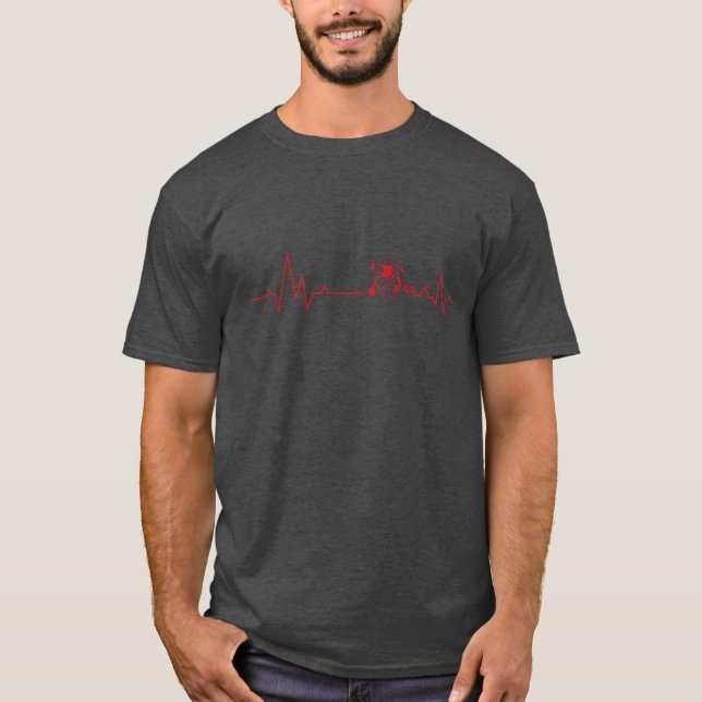 Camiseta Línea de ritmo Show de lucha libre retro (Anverso)