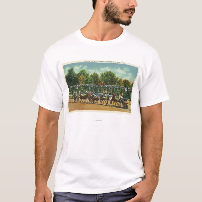 Camiseta Línea de salida del circuito de carreras de (Anverso)
