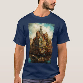 Camiseta Línea de Skyline 1 de Steampunk Amsterdam