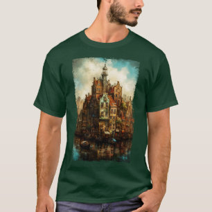 Camiseta Línea de Skyline 1 de Steampunk Amsterdam