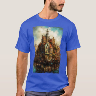 Camiseta Línea de Skyline 1 de Steampunk Amsterdam