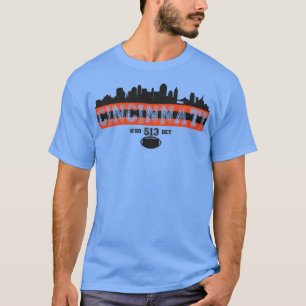Camiseta Línea de Skyline 513 del retro vintage Cincinnati