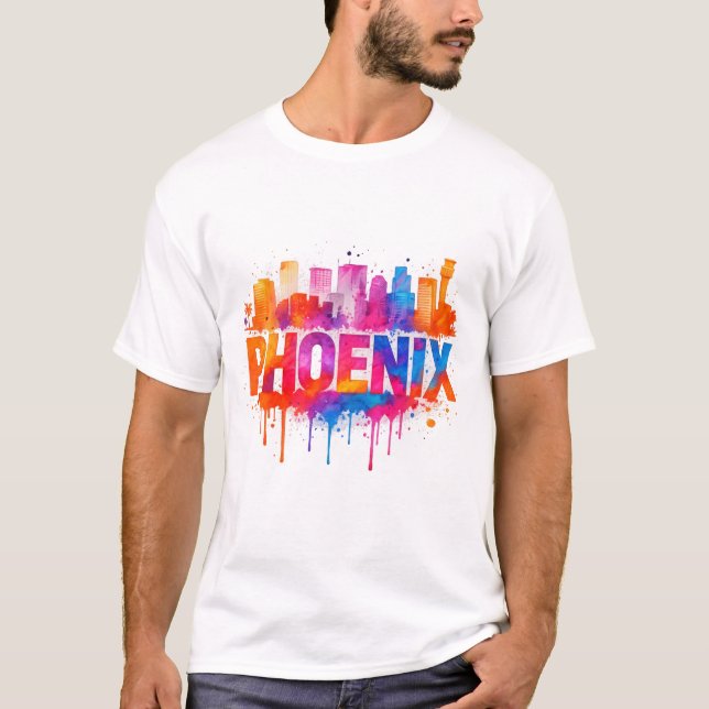 Camiseta Línea de Skyline de Phoenix (Anverso)