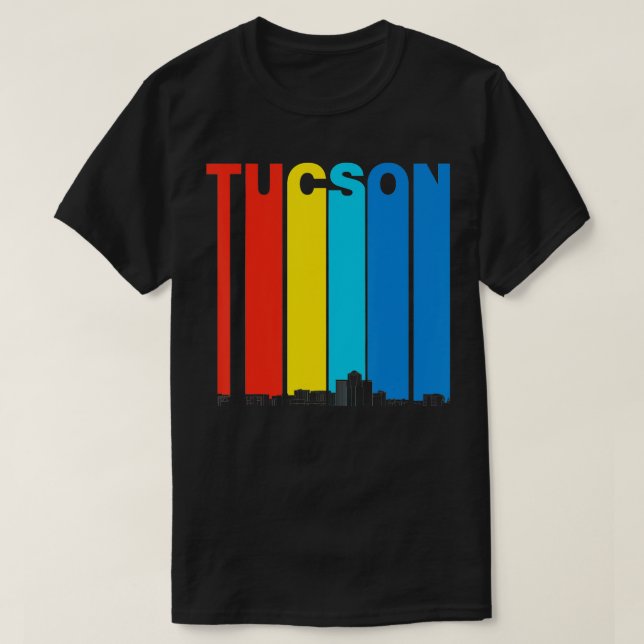 Camiseta Línea de Skyline Tucson Arizona del estilo de los  (Diseño del anverso)